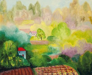 Paisaje en Saint Tropez de Moise Kisling