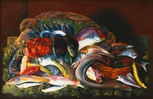 Gran naturaleza muerta con peces; Grande Nature Morte aux Poissons