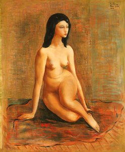 Desnudo Sentado; Nu Assis de Moise Kisling