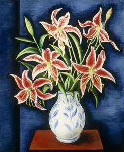 Jarrón de lirios; Vase de lis de Moise Kisling