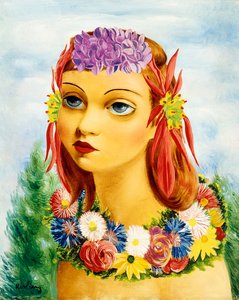 Mujer con flores