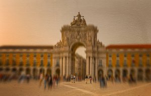 Arco de Lisboa a la hora dorada de Molly Fu APA