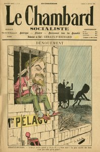 Ilustración de Moloch (1849-1909) para la Portada de Le Chambard socialiste, núm. 59 de Moloch