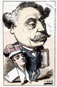 Caricatura de Alexandre Dumas Hijo, por Moloch de Moloch