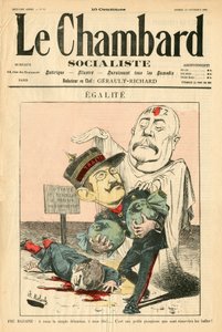 Portada de “”Le Chambard Socialiste””, Satírico en Colores de Moloch