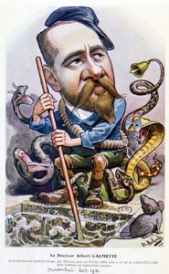 Dr. Calmette - Caricatura de Moloch, en “Chanteclair”, feb. 1909