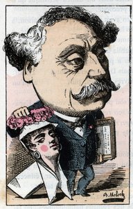 Retrato de Alexandre Dumas Jr. (1824-1895) escritor francés.