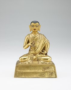 Duodécimo Dalai Lama, Trinlay Gyatso, de un conjunto parcial de lamas y maestros, mediados del siglo XIX de Mongolian School