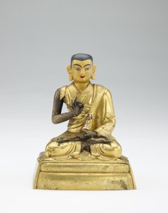 Maestro no identificado, de un conjunto parcial de lamas y maestros, mediados del siglo XIX de Mongolian School