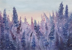 Resplandor del atardecer lavanda