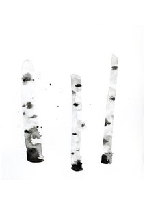 Ghost Birch, 2022 (acuarela sobre papel Langton de 300 g/m² prensado en frío) de Monica Perez Vega