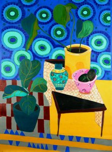 Naturaleza muerta con plantas de colores vivos de Monica Prentice