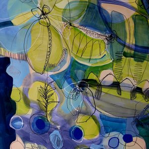 Flujo abstracto del jardín de Monika Riethmueller