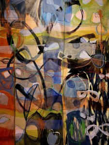 Flujo abstracto y colorido de Monika Riethmueller