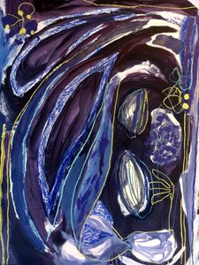Abstracción azul intenso de Monika Riethmueller