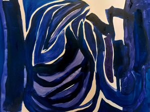 Abstracción azul intenso de Monika Riethmueller