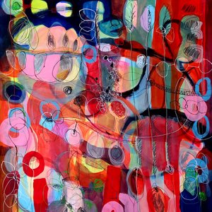 Abstracto orgánico vibrante de Monika Riethmueller