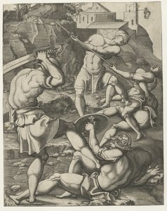 Batalla entre cinco soldados romanos