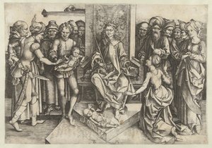 Juicio de Salomón (Salomón) de Monogrammist BM