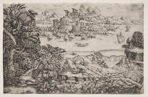 Paisaje con un Templo sobre un Lago, siglo XVI
