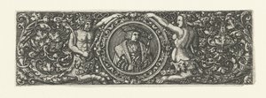 Friso con retrato de Maximiliano I en medallón de Monogrammist LB (Nederlanden)