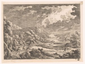 Paisaje con tormenta de Monogrammist MEG