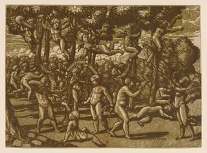 Putti jugando después de Rafael, 1544 de Monogrammist NDB