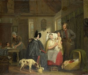 Visita a una nueva madre de Moritz Calisch