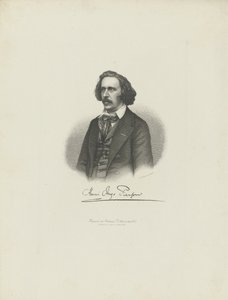 Retrato del compositor Henry Hugo Pierson 1815-1873, c. 1850 de Moritz Laemmel