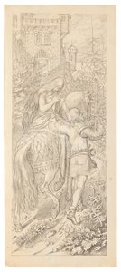 Una escena del cuento de hadas Los siete cuervos y su fiel hermana, 1830-1831 de Moritz Ludwig von Schwind