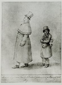 Johann Michael Vogl y Franz Schubert marchan hacia la batalla y la victoria ... (grabado) de Moritz Ludwig von Schwind
