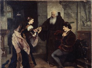 La boda de Romeo y Julieta. Escena inspirada en la obra de William Shakespeare (1564-1616). Pintura de Moritz Ludwig von Schwind (1804-1871), óleo sobre lienzo, arte austriaco, mediados del siglo XIX, romanticismo. Museo de Historia y Arte, Cherep