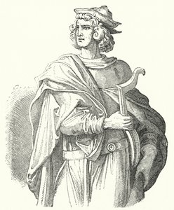 Walther von der Vogelweide, poeta lírico del alto alemán medio de Moritz Ludwig von Schwind