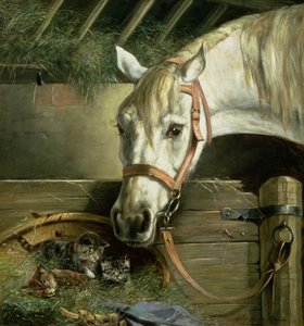 Caballo y gatitos, 1890