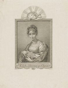 Retrato de la actriz Friederike Schirmer, nacida Christ 1785-1833, c. 1830 de Moritz Retzsch