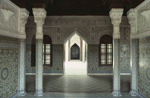 Vista interior de la Kasbah de Thamiel glaoui de Moroccan School
