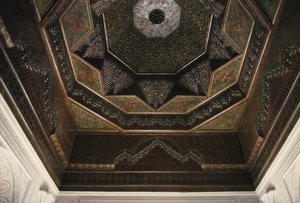 Kasbah de Thamiel glaoui, techo (detalle) de Moroccan School
