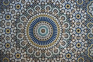 Kasbah de Thamiel glaoui, azulejos zellij, detalle