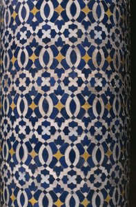 Kasbah de Thamiel glaoui, azulejos zellij, detalle de Moroccan School