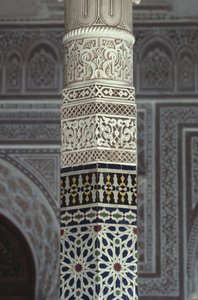 Kasbah de Thamiel glaoui, azulejos zellij (detalle) de Moroccan School