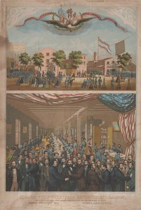 Salón de refrescos para voluntarios de la tienda Cooper - El primero abierto para voluntarios de la Unión en los Estados Unidos, c.1862