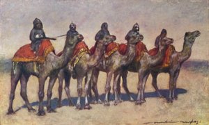 Jinetes de camellos armados de Bikanir, 1903 de Mortimer L Menpes