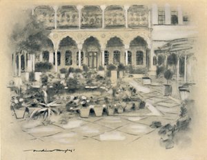 Patio en Damasco, 1903 de Mortimer L Menpes