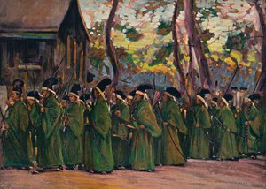 Procesión de arqueros en Kioto, c1897
