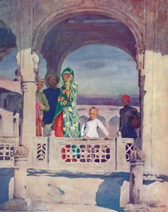 Viendo el desfile, 1903 de Mortimer L Menpes