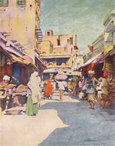 Un bazar en Amritsar, 1905