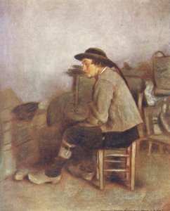 Un trabajador agrícola (litografía en color) de Mortimer Ludington Menpes