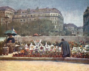 Un mercado de flores de Mortimer Ludington Menpes