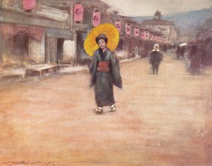 Una calle en Kioto, c1887, 1901 de Mortimer Ludington Menpes