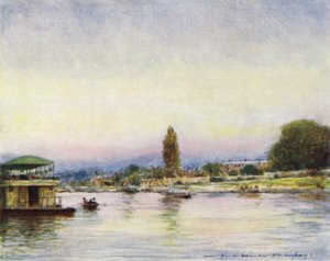 Hampton Court, desde el río de Mortimer Ludington Menpes